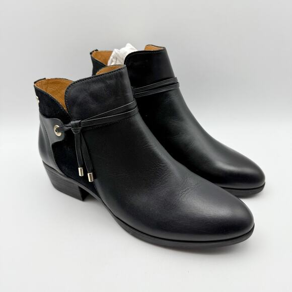 Pikolinos Womens Daroca Ankle Booties EU 39 US 8.5 Black Leather NIB - Picture 6 of 13